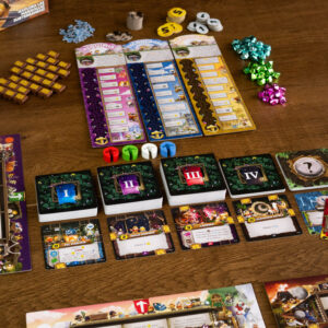 Mineros del imperio juego de mesa en español componentes Maldito Games