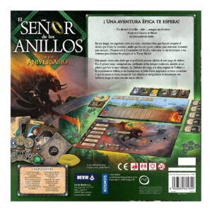 El señor de los anillos aniversario juego de mesa en español Devir reverso de caja