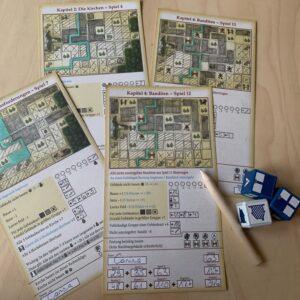 my city roll & write juego de mesa en español Devir componentes