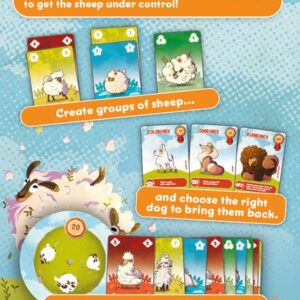 Wool Gang juego de mesa en ingles Gigamic componentes