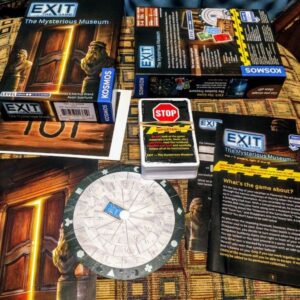 Exit: El museo misterioso juego de mesa en español Devir componentes