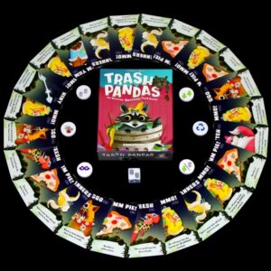 Trash Pandas juego de mesa en ingles Gamewright componentes