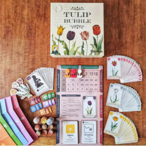 Tulip Bubble juego de mesa en español Delirium Games componentes