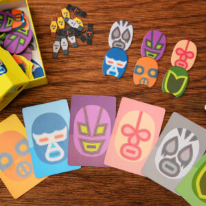 Maskmen juego de mesa en inglés Oink Games componentes