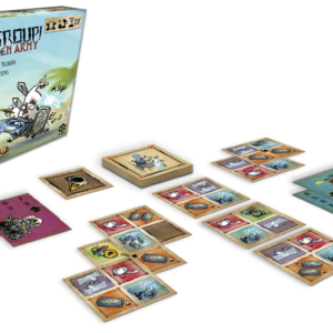 Regroup Chicken Army juego de mesa en español Detestable Games componentes