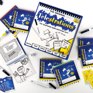 Telestrations juego de mesa en Ingles USAPOLY componentes