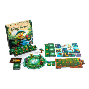 Caja y tablero del juego de mesa Living Forest en inglés por la editorial Pegasus Games