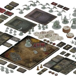 Figuras y componentes del juego de mesa Elden Ring: Realm of the Grafted King en Inglés por la editorial Steamforged Games