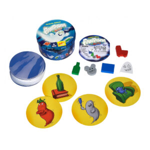 Cartas y componentes del juego de mesa Fantasma Blitz Mini en Español por la editorial Devir