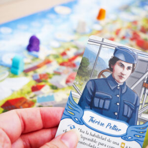 Cartas del juego de mesa Pioneros de la aviación en Español por la editorial Maldito Games