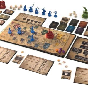 Tablero y componentes del juego de mesa Runescape Kingdoms: Shadow of Elvarg en Inglés por la editorial Steamforged Games