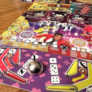 Componentes y tablero del juego de mesa Super-Skill Pinball: Ramp It Up! en Inglés por la editorial Wizkids