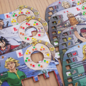 Componentes del juego de mesa Thorgal en Español por la editorial Maldito Games