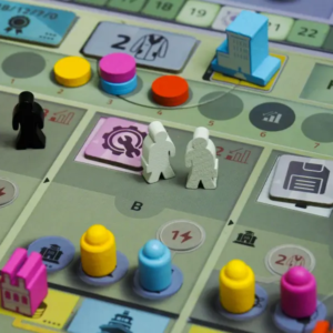 Tableros y componentes del juego de mesa Tigres asiáticos en Español por la editorial Maldito Games