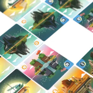 Cartas y componentes del juego de mesa Tranquilidad en Español por la editorial Maldito Games