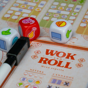 Componentes del juego de mesa Wok and Roll en Español por la editorial Maldito Games