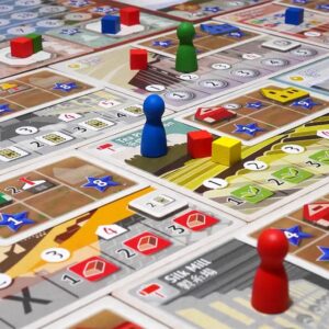 Tablero y componentes del juego de mesa Yokohama en Español por la editorial Maldito Games