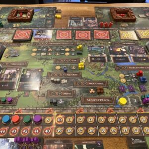 Tablero y componentes del juego de mesa After the empire en Inglés por la editorial Grey Fox