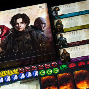 Componentes del juego de mesa Dune: House Secrets en Inglés por la editorial Portal Games
