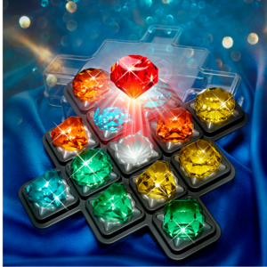 Fichas y componentes del juego de mesa En busca del diamante en Español por la editorial Smart Games