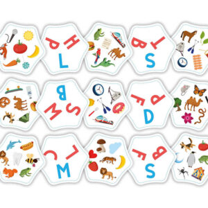 Cartas del juego de mesa Enlaza Letras en Español por la editorial FlexIq
