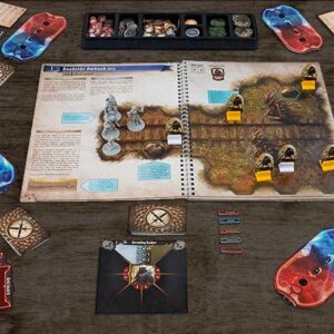 Componentes, minaturas y arte del juego de mesa Gloomhaven Fauces de León en Español por la editorial Days of Wonder