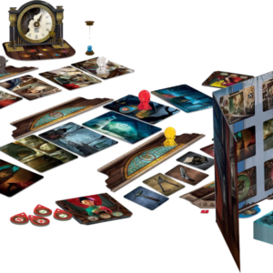 Componentes y arte del juego de mesa Mysterium en Español por la editorial Asmodee