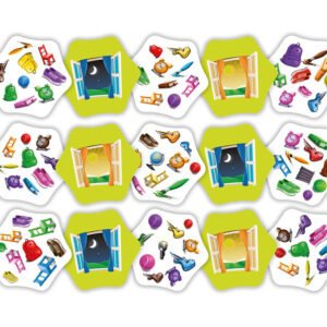 Cartas y componentes del juego de mesa Switch It! en Español por la editorial FlexIq