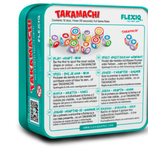 Componentes del juego de mesa Takamachi en Español por la editorial FlexIq