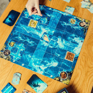 Componentes y arte del juego de mesa Flow en Español por la editorial Brain Games