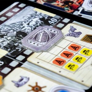 Componentes del juego de mesa 1902 Méliès por la editorial Looping Games