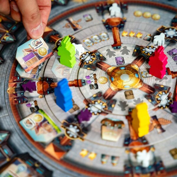 Componentes del juego de mesa Atlantis Exodus en Español por la editorial Arrakis Games