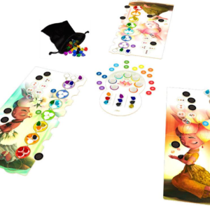 Componentes del juego de mesa Chakra por la editorial Circoctel