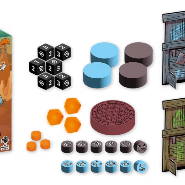 Componentes del juego de mesa Salsacia vs Conservia el juego de bazas en español por la editorial Fractal